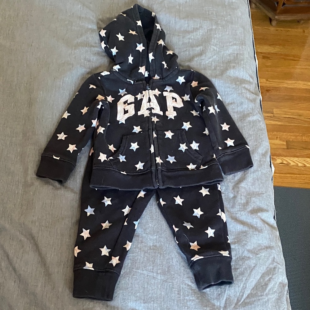 GAP Black and White Star Hoodie Set